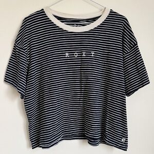 $5 item❄️ ROXY | Striped Boxy Tee